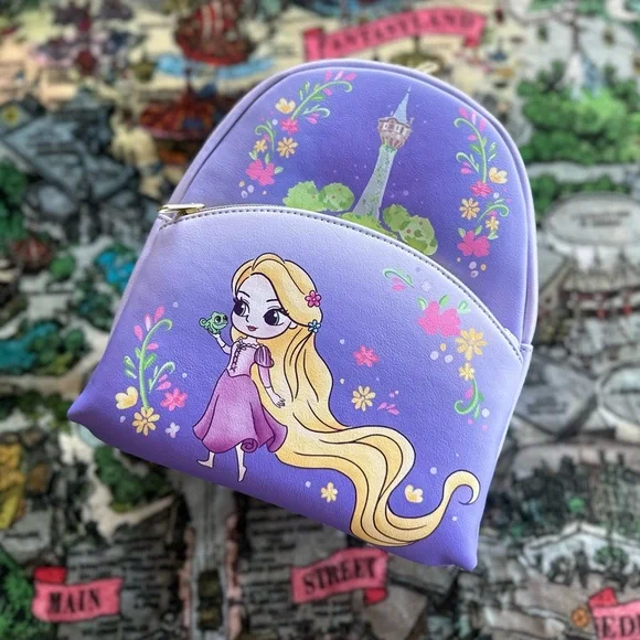 Loungefly Disney Tangled Chibi Rapunzel Mini Backpack Retired NWT 076 - Picture 2 of 14